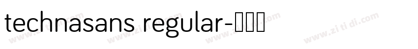 technasans regular字体转换